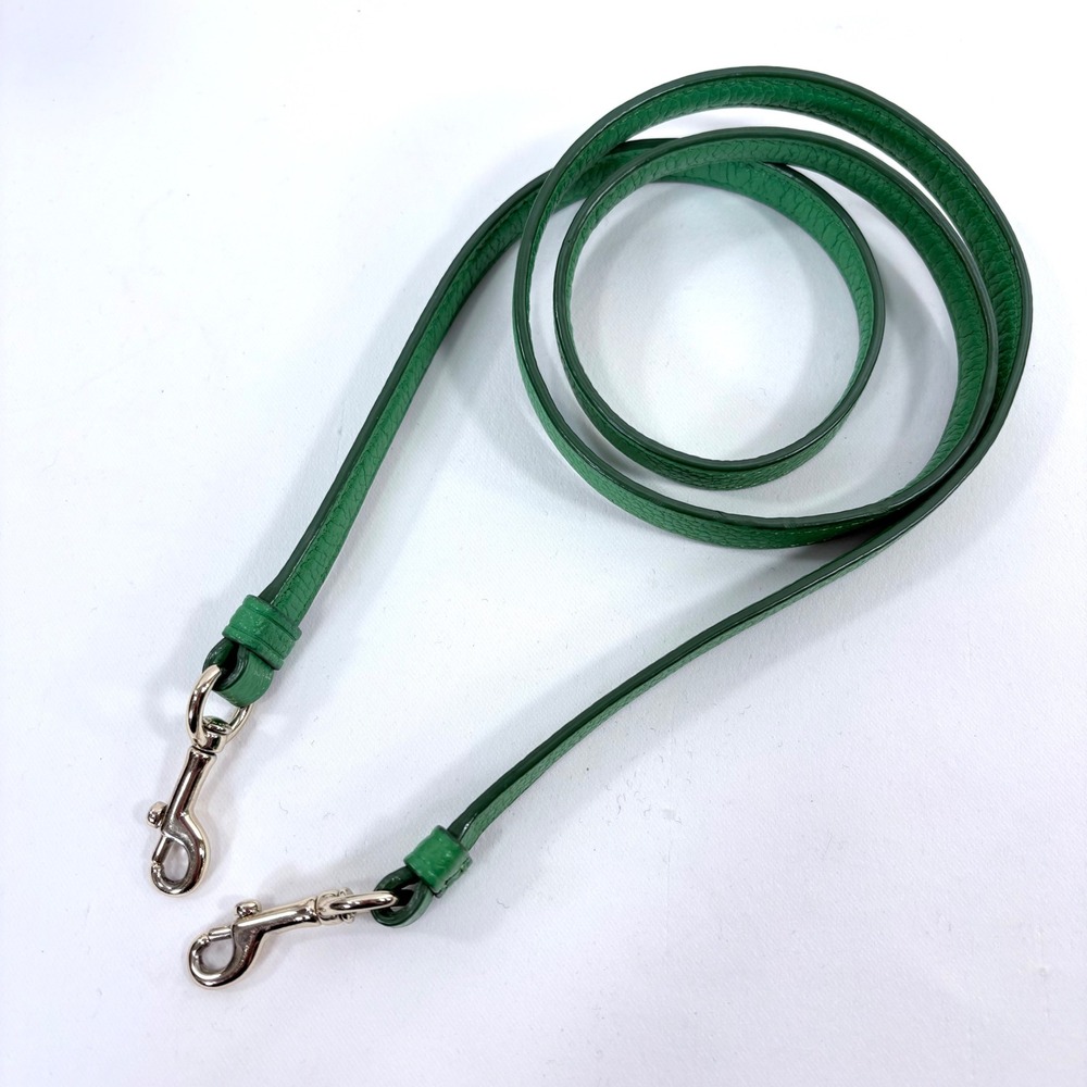 Coach Purse Strap Green Pebbled Leather Silver Hardware Crossbody Replacement